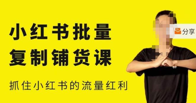 张宾·小红书批量复制铺货课，小红书0-1快速起号变现玩法，抓住小红书的流量红利（更新2023年3月）-靠谱项目库