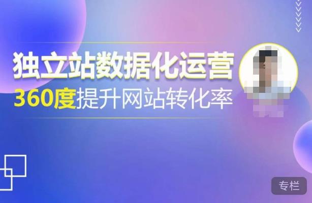 独立站数据化运营，360度提升网站转化率，亿级独立站大卖，带你用数据说话，提升转化率超过4%-靠谱项目库