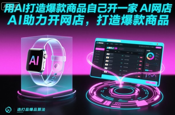 用AI打造爆款商品自己开一家AI网店，AI助力开网店，打造爆款商品-靠谱项目库