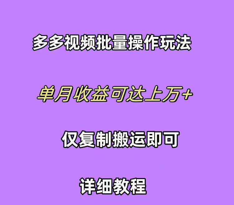 （10029期）拼多多视频带货快速过爆款选品教程 每天轻轻松松赚取三位数佣金 小白必...-靠谱项目库