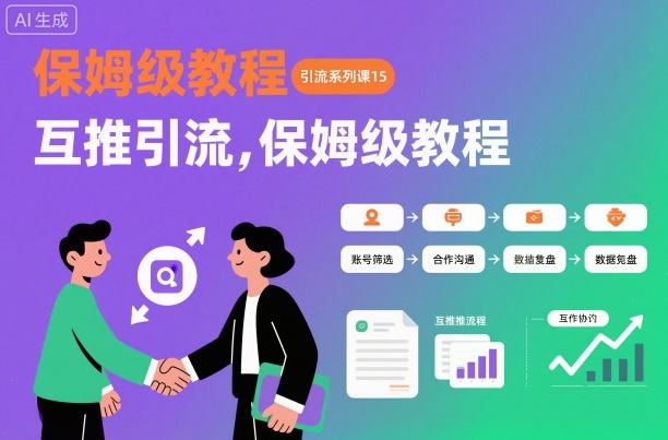 引流系列课15：互推引流，保姆级教程【文档】-靠谱项目库