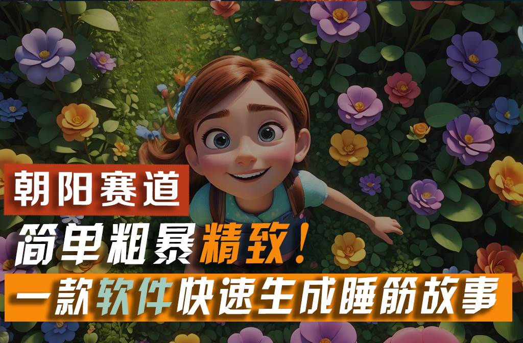 利用一款软件5分钟一条爆款睡前故事，简单粗暴精致！小白月入2w+-靠谱项目库