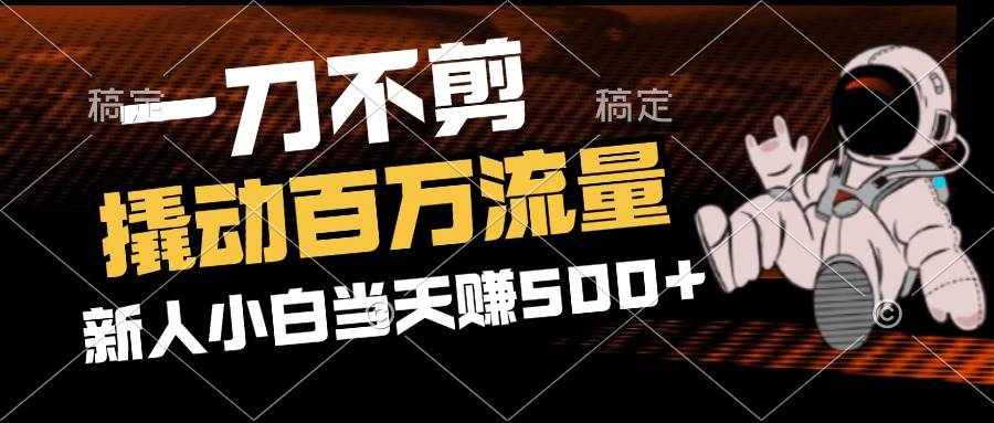 （12576期）2分钟一个作品，一刀不剪，撬动百万流量，新人小白刚做就赚500+-靠谱项目库