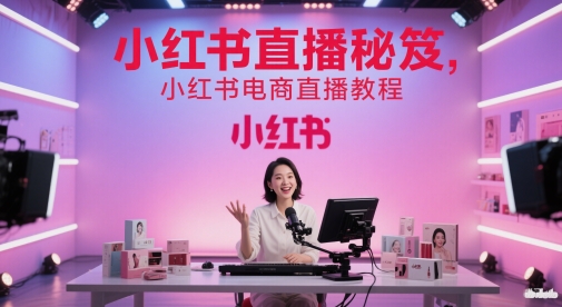 小红书直播秘笈，小红书电商直播教程-靠谱项目库