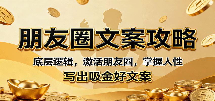 朋友圈文案攻略：底层逻辑，激活朋友圈，掌握人性，写出吸金好文案-靠谱项目库