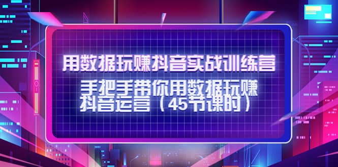 用数据玩赚抖音实战训练营：手把手带你用数据玩赚抖音运营（45节课时）-靠谱项目库