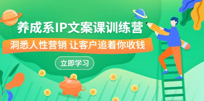 养成系-IP文案课训练营，文案心法的天花板 洞悉人性营销 让客户追着你收钱-靠谱项目库