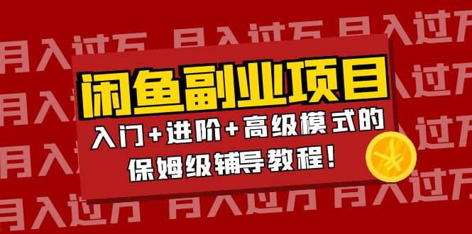 月入过万闲鱼副业项目：入门+进阶+高级模式的保姆级辅导教程-靠谱项目库