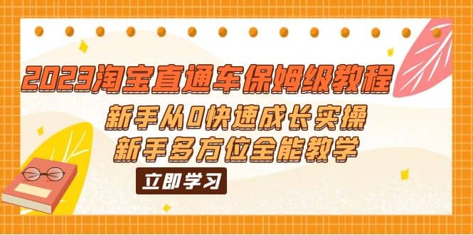 2023淘宝直通车保姆级教程：新手从0快速成长实操，新手多方位全能教学-靠谱项目库