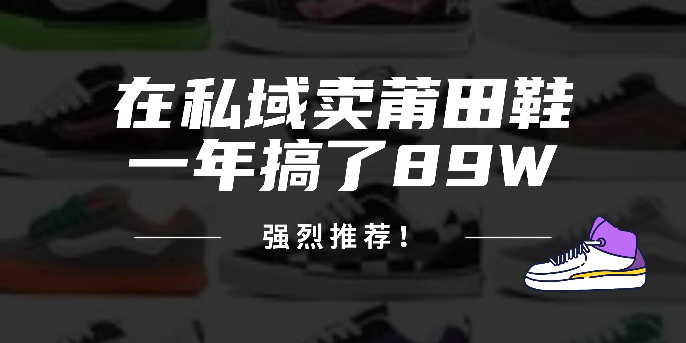 （12370期）24年在私域卖莆田鞋，一年搞了89W，强烈推荐！-靠谱项目库