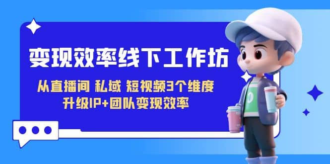 变现-效率线下工作坊，从直播间、私域、短视频3个维度 升级IP+团队变现效率-靠谱项目库