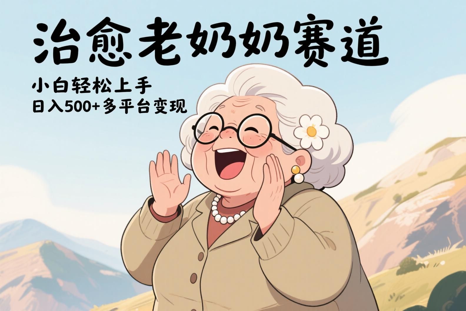 视频号治愈老奶奶赛道，小白轻松上手，日入500+多平台变现-靠谱项目库