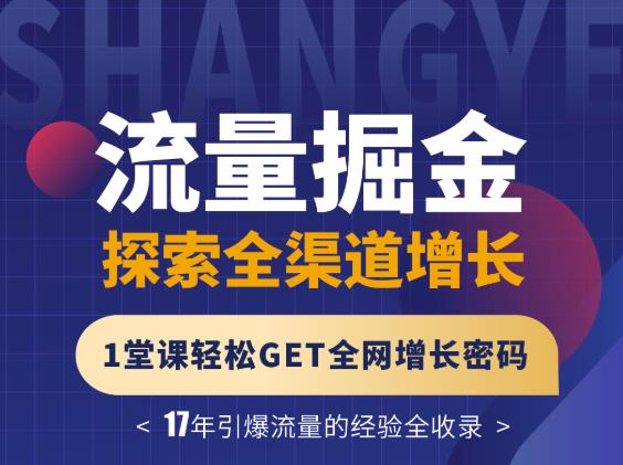 张琦流量掘金探索全渠道增长，1堂课轻松GET全网增长密码-靠谱项目库