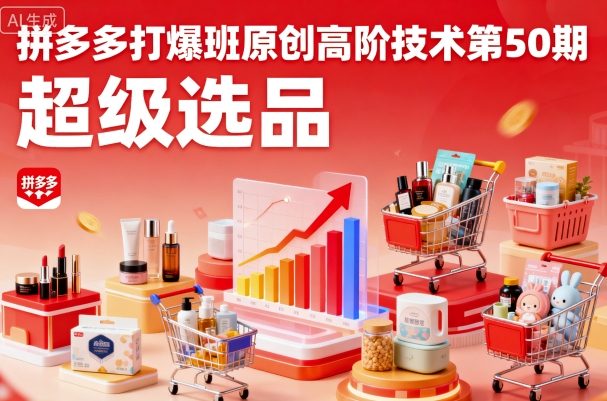 拼多多打爆班原创高阶技术第50期，超级选品-靠谱项目库