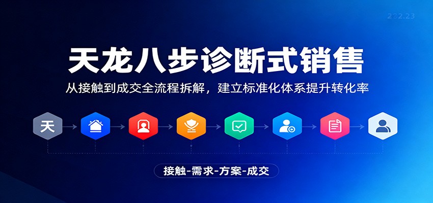 天龙八步诊断式销售，从接触到成交全流程拆解，建立标准化体系提升转化率-靠谱项目库