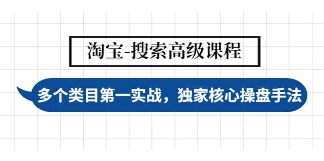 淘宝-搜索高级课程：多个类目第一实战，独家核心操盘手法-靠谱项目库