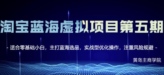 淘宝虚拟无货源3.0+4.0+5.0，适合零基础小白，主打蓝海选品，实战型优化操作-靠谱项目库