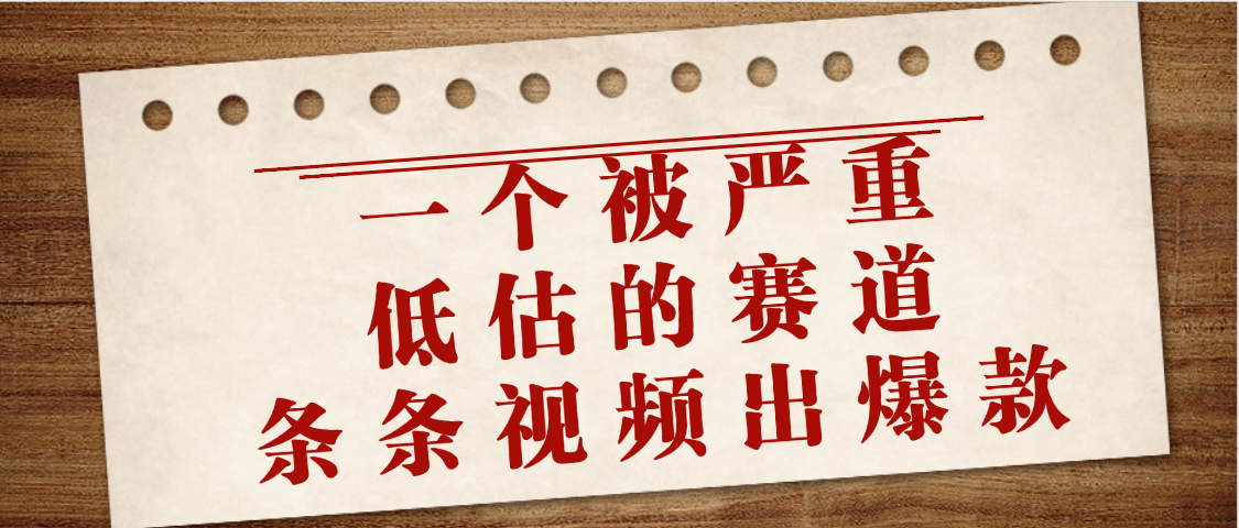 一个被严重低估的赛道，条条视频出爆款，一个月变现3万+-靠谱项目库