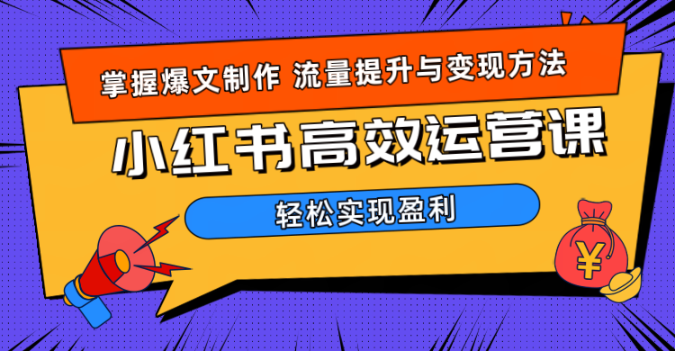 价值980小红书运营操作指南-靠谱项目库
