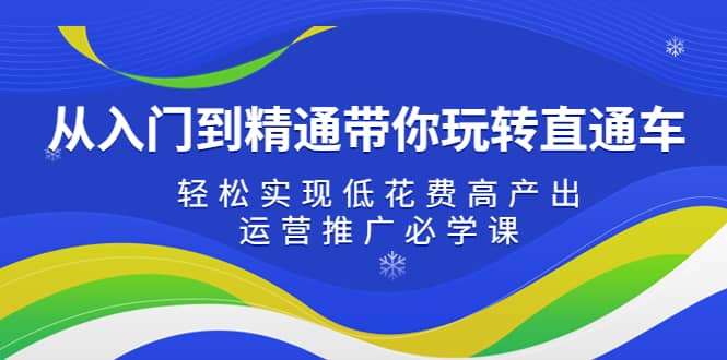 从入门到精通带你玩转直通车：轻松实现低花费高产出，35节运营推广必学课-靠谱项目库