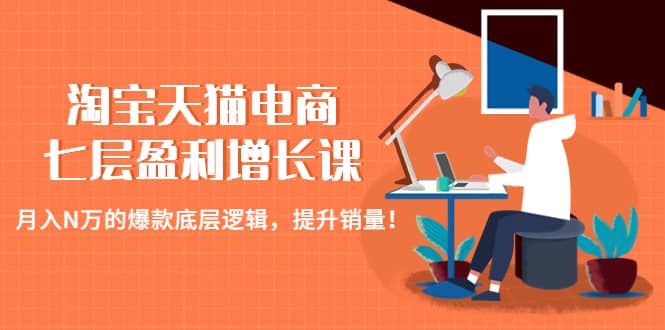 淘宝天猫电商七层盈利增长课：月入N万的爆款底层逻辑，提升销量-靠谱项目库