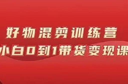万三好物混剪训练营：小白0到1带货变现课-靠谱项目库