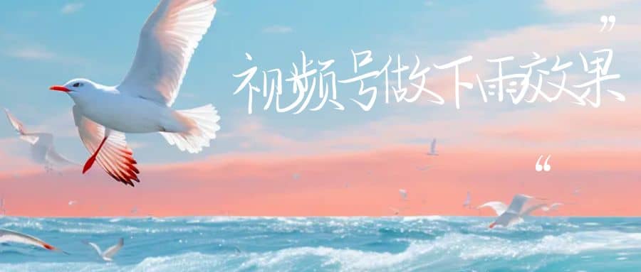 视频号做下雨视频一个账号一周涨粉10W+年入100w-靠谱项目库