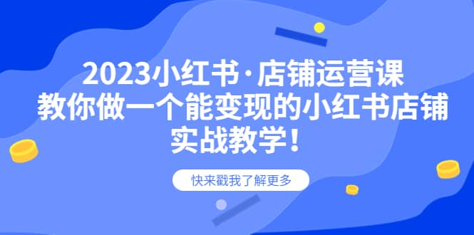 2023小红书·店铺运营课，教你做一个能变现的小红书店铺，20节-实战教学-靠谱项目库