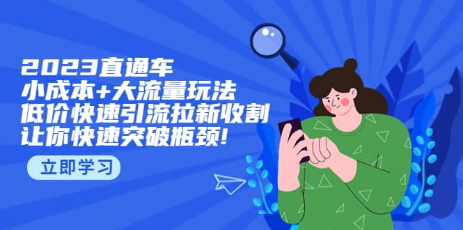 2023直通小成本+大流量玩法，低价快速引流拉新收割，让你快速突破瓶颈-靠谱项目库