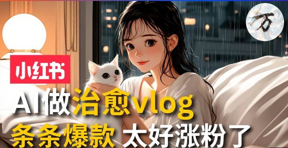 （13172期）AI治愈系vlog动画视频，小红书1个月轻松涨粉破万，商单报价1500+日入2000+-靠谱项目库