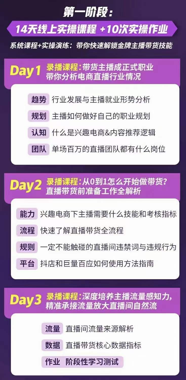 图片[1]-金牌主播实战进阶营 普通人也能快速变身金牌带货主播 (价值3980)-靠谱项目库