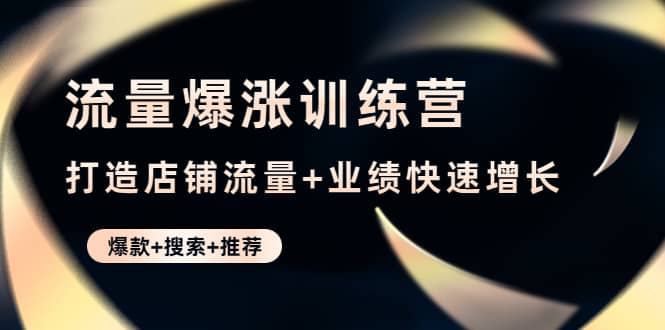 流量爆涨训练营：打造店铺流量+业绩快速增长 (爆款+搜索+推荐)-靠谱项目库