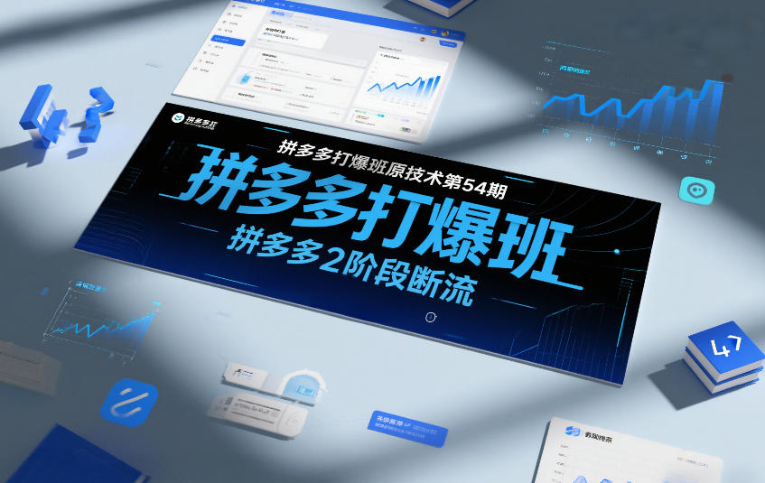 拼多多打爆班原创技术第54期，拼多多2阶段断流-靠谱项目库