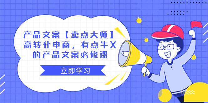 产品文案【卖点大师】高转化电商，有点牛X的 产品文案必修课-靠谱项目库