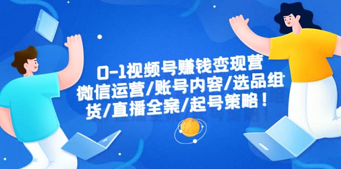 0-1视频号赚钱变现营：微信运营-账号内容-选品组货-直播全案-起号策略-靠谱项目库