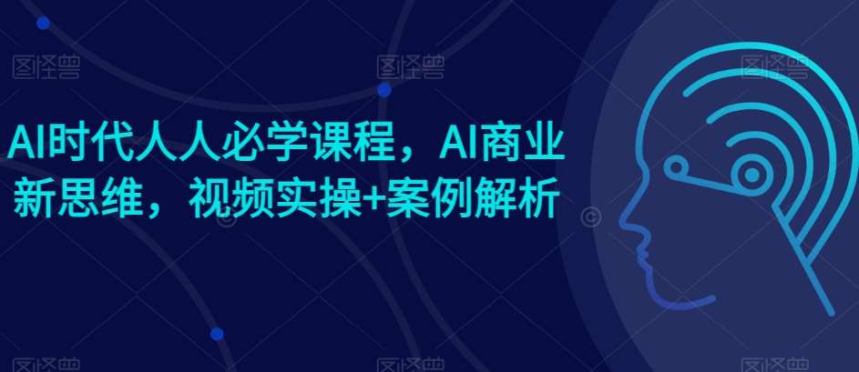AI时代人人必学课程，AI商业新思维，视频实操+案例解析【赠AI商业爆款案例】-靠谱项目库