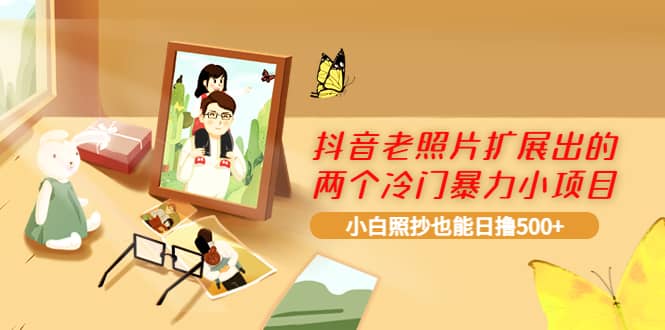 抖音老照片扩展出的两个冷门暴力小项目，小白照抄也能日撸500+-靠谱项目库