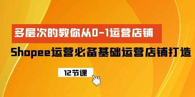 （9993期）Shopee-运营必备基础运营店铺打造，多层次的教你从0-1运营店铺-靠谱项目库