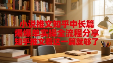 小说推文知乎中长篇爆单实操全流程分享，知乎推文看这一篇就够了-靠谱项目库