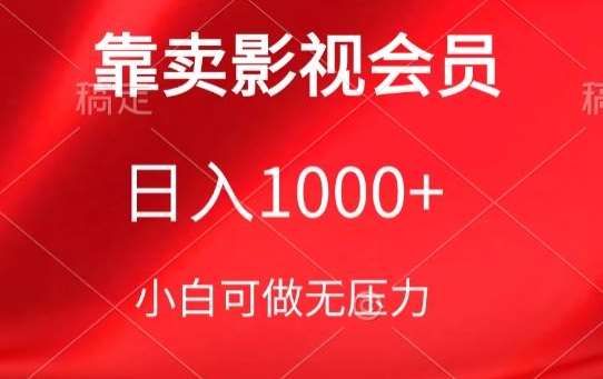 靠卖影视会员，日入1000+，落地保姆级教程，新手可学【揭秘】-靠谱项目库