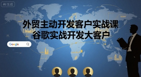 外贸主动开发客户实战课，谷歌实战开发大客户-靠谱项目库