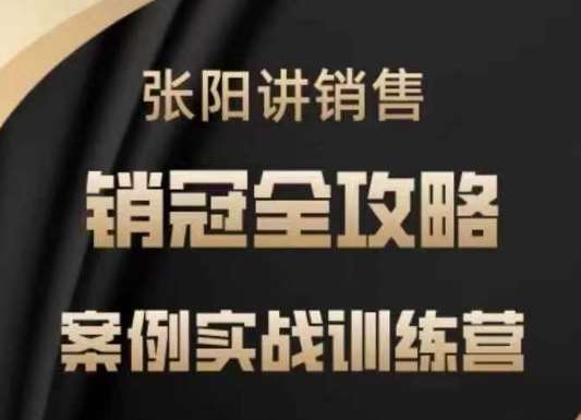 张阳讲销售实战训练营，​案例实战训练，销冠全攻略-靠谱项目库