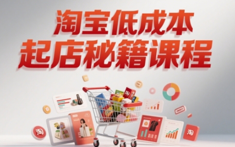 淘宝低成本起店系统课，助你快速起店，实现弯道超车-靠谱项目库