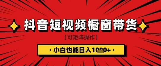抖音短视频食品橱窗带货，小白轻松上手日入1k+【揭秘】-靠谱项目库