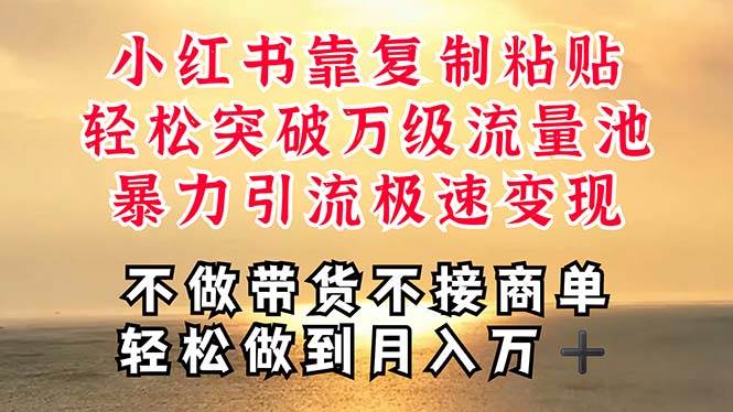 （11139期）深层揭秘小红书，靠复制粘贴，一周突破万级流量池，无脑搬运，暴力引流…-靠谱项目库