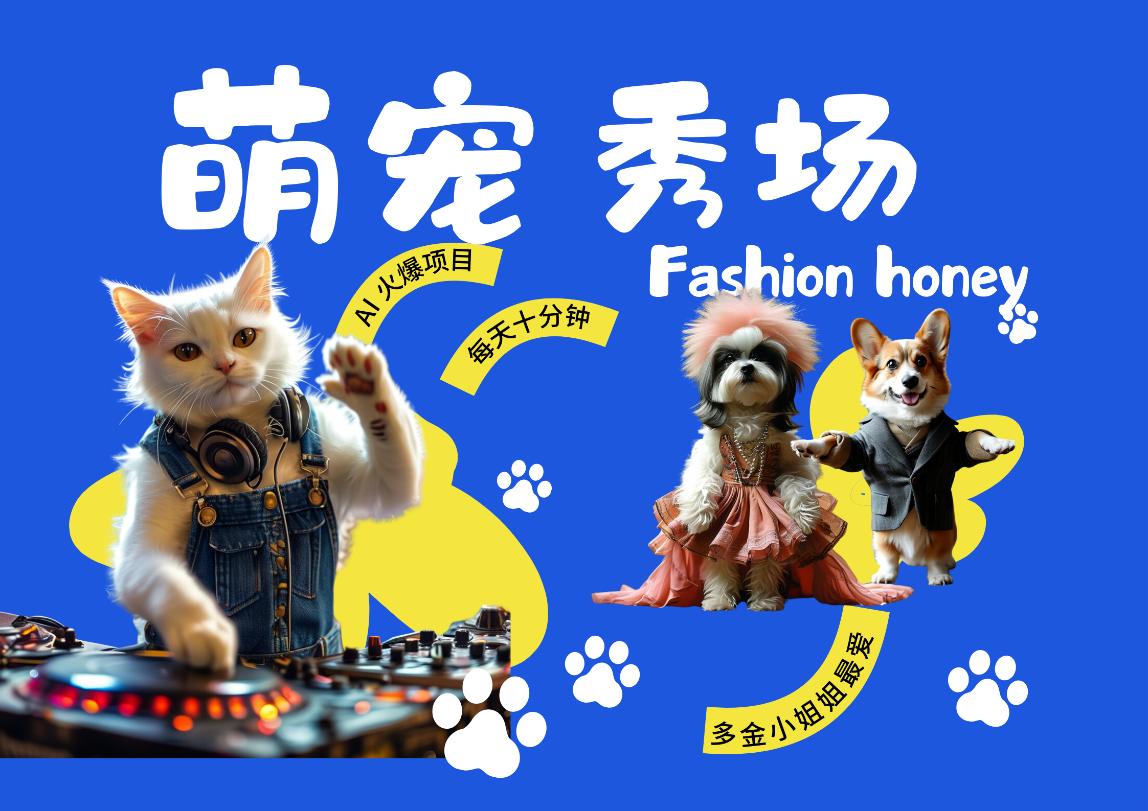 酷飒动物跳舞走秀  时尚喵FASHION汪 多金小姐姐最爱的 轻松月入破万-靠谱项目库