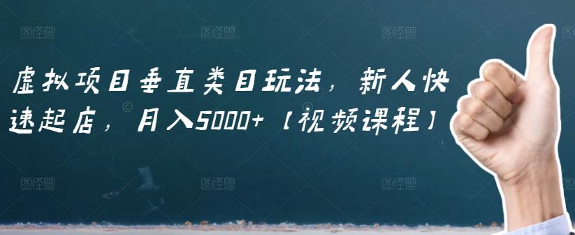 虚拟项目垂直类目玩法，新人快速起店，月入5000+【视频课程】-靠谱项目库
