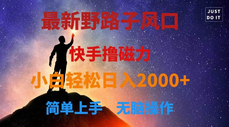 （10754期）最新风口！快手撸磁力，野路子，小白无脑操作日入2000+-靠谱项目库