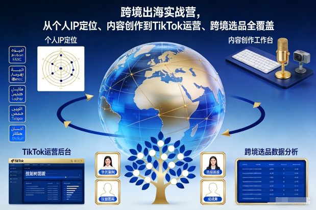 跨境出海实战营，从个人IP定位、内容创作到TikTok运营、跨境选品全覆盖-靠谱项目库