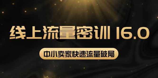 2022秋秋线上流量密训16.0：包含 暴力引流10W+中小卖家流量破局技巧 等等！-靠谱项目库